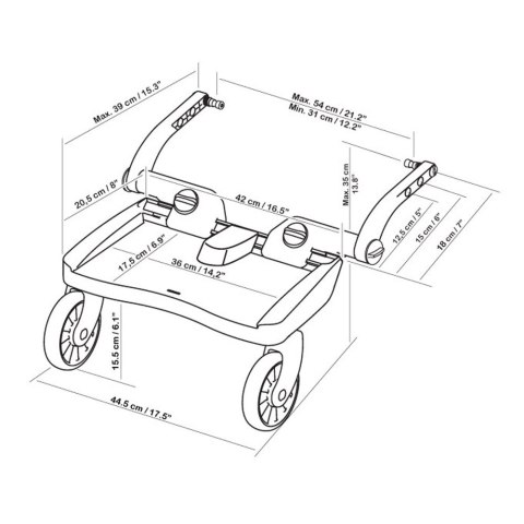 LAS Zestaw BuggyBoard MAXI+ Czarny/Czerwony LAS Zestaw BuggyBoard MAXI+ Czarny/Czerwony