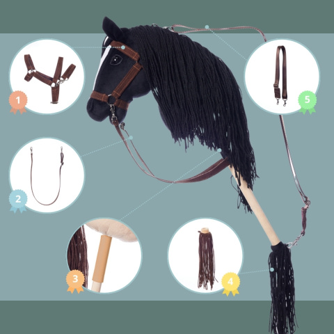 HOPPIHORSE Hobby Horse A3 czarny, maść kara HOPPIHORSE Hobby Horse A3 czarny, maść kara